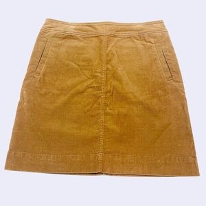 Talbots Tan Corduroy Mini Skirt Size 8P